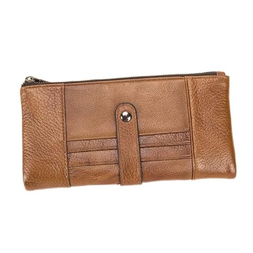 NEWNAN Brieftasche Herren Lange Retro Multi-Karten-Geldbörse Handliche Damen-Geldbörse mit großem Fassungsvermögen Kartentasche (Farbe: A, Größe: 19 * 10 * 3 cm) von NEWNAN