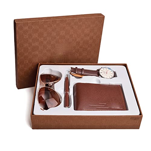 NEWNAN Business-Geschenkset, modische Brille, Quarzuhr, Multi-Card-Geldbörse, Vatertag-Business-Geschenkbox von NEWNAN