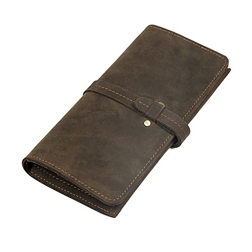 NEWNAN Lange Geldbörse für Herren und Damen, Retro-Business-Geldbörse mit Mehreren Karten, Business-Geldbörse, Clutch (Farbe: A, Größe: 19 x 9 cm) von NEWNAN