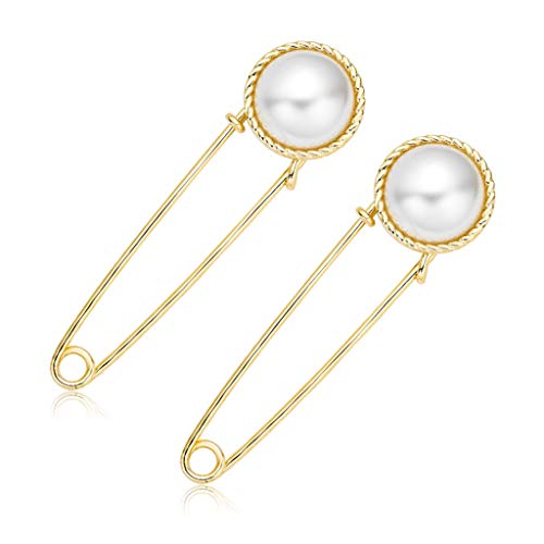 Pin Schmuck Geschenke für Frauen 2 Stück Broschen Modische und raffinierte goldfarbene Brustnadel für Frauen Mädchen Kostümzubehör Broschen und Anstecknadeln von NEWNAN