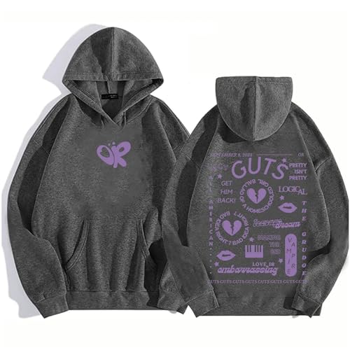 NEWOK Guts OR Hoodie Singer Global Beauty Hoodie Herbst/Winter Girl Hoodie (M,Dark Gray) von NEWOK