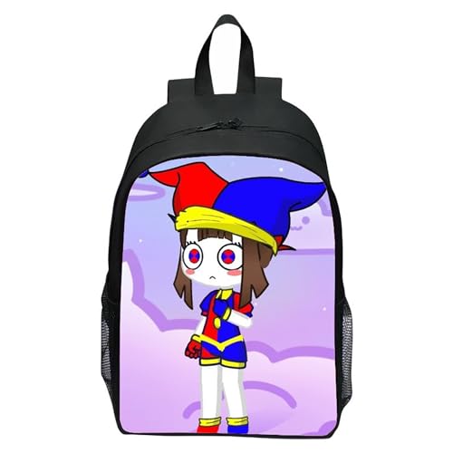 NEWOK Pomni und Jax Double Cartoon Rucksack für Schüler, 16-Zoll Grundschulrucksack, atmungsaktiver und Leichter Rucksack für Kinder (Color13,40x30x13cm) von NEWOK