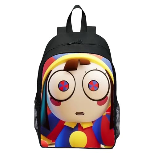 NEWOK Pomni und Jax Double Cartoon Rucksack für Schüler, 16-Zoll Grundschulrucksack, atmungsaktiver und Leichter Rucksack für Kinder (Color15,40x30x13cm) von NEWOK