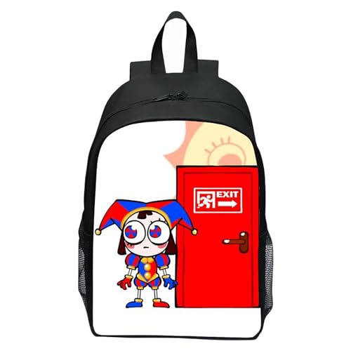 NEWOK Pomni und Jax Double Cartoon Rucksack für Schüler, 16-Zoll Grundschulrucksack, atmungsaktiver und Leichter Rucksack für Kinder (Color2,40x30x13cm) von NEWOK