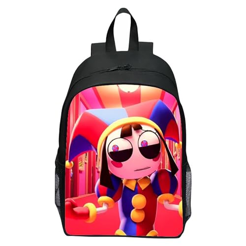 NEWOK Pomni und Jax Double Cartoon Rucksack für Schüler, 16-Zoll Grundschulrucksack, atmungsaktiver und Leichter Rucksack für Kinder (Color23,40x30x13cm) von NEWOK