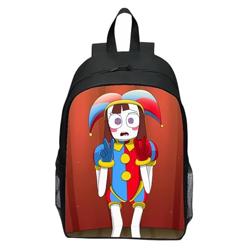 NEWOK Pomni und Jax Double Cartoon Rucksack für Schüler, 16-Zoll Grundschulrucksack, atmungsaktiver und Leichter Rucksack für Kinder (Color3,40x30x13cm) von NEWOK
