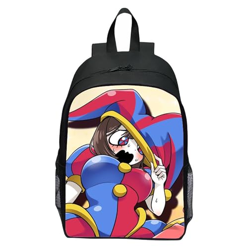 NEWOK Pomni und Jax Double Cartoon Rucksack für Schüler, 16-Zoll Grundschulrucksack, atmungsaktiver und Leichter Rucksack für Kinder (Color8,40x30x13cm) von NEWOK