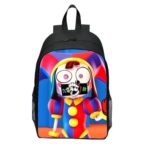 NEWOK Pomni und Jax Double Cartoon Rucksack für Schüler, 16-Zoll Grundschulrucksack, atmungsaktiver und Leichter Rucksack für Kinder (Color11,40x30x13cm) von NEWOK