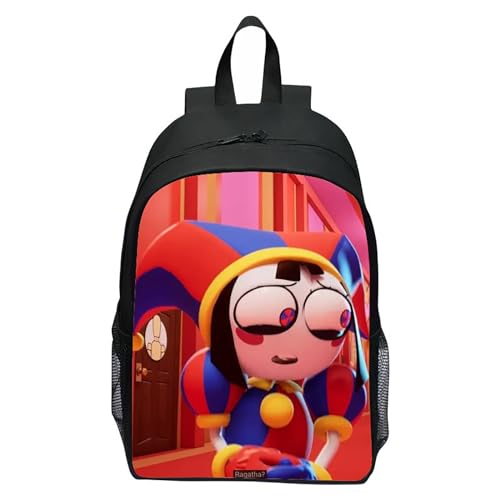 NEWOK Pomni und Jax Double Cartoon Rucksack für Schüler, 16-Zoll Grundschulrucksack, atmungsaktiver und Leichter Rucksack für Kinder (Color4,40x30x13cm) von NEWOK