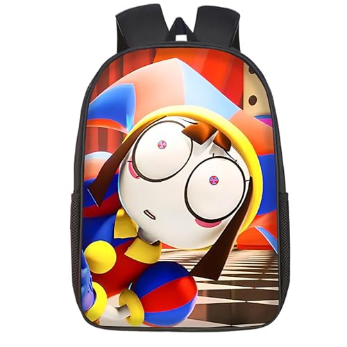 NEWOK Pomni und Jax Grundschule Rucksack, Spaß Cartoon Rucksack, Kinder Rucksack, Kinder Cartoon Schultasche. (Color15,40x30x13cm), ShQi06 von NEWOK