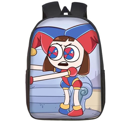 NEWOK Pomni und Jax Grundschule Rucksack, Spaß Cartoon Rucksack, Kinder Rucksack, Kinder Cartoon Schultasche. (Color6,40x30x13cm) von NEWOK