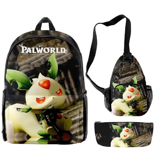 NEWOK Spiel PAL Rucksack, Lunch Bag, Bleistifttasche, Schulrucksack Kinder Rucksack DREI Stück Set (bag11,44x26x15cm) von NEWOK