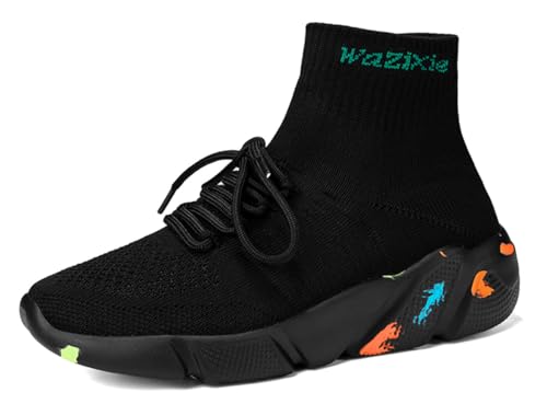 NEWQSING Unisex Mode Schnüren auf Hohem Schnitt Walking Trainer Komfort Paar Loafer Schuhe Stricken Fitness-Studio Lauf Turnschuhe von NEWQSING