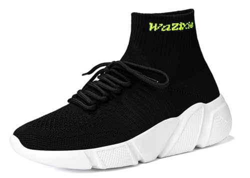 NEWQSING Unisex Mode Schnüren auf Hohem Schnitt Walking Trainer Komfort Paar Loafer Schuhe Stricken Fitness-Studio Lauf Turnschuhe von NEWQSING