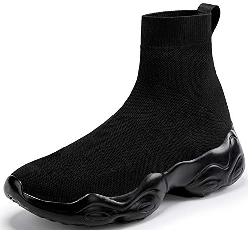 NEWQSING Unisex Mode Slip auf hohem Schnitt Walking Trainer Komfort Paar Loafer Schuhe Stricken von NEWQSING