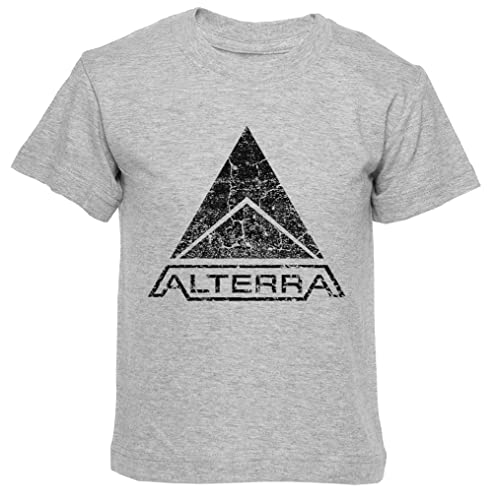 Alterra White LogoT-Shirt Kinder Graues T-Shirt Mit Rundhalsausschnitt Für Jungen Und Mädchen von NEWTEE