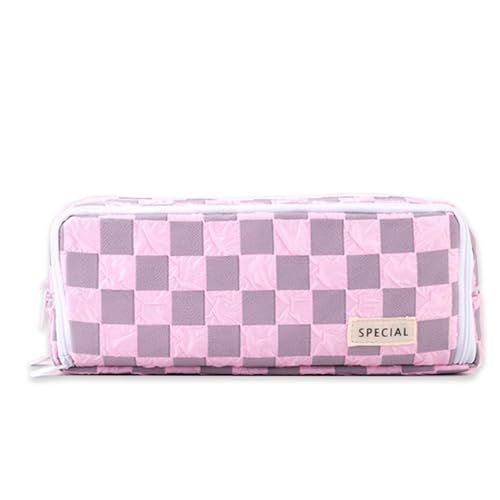 NEWUPZSI Federmäppchen Pink Mädchen Jungen Groß mit 3 Fach Mäppchen Mädchen Teenager, Federtaschen Pencil Case mit 3 Fach für Kinder Studenten Erwachsene Schule von NEWUPZSI