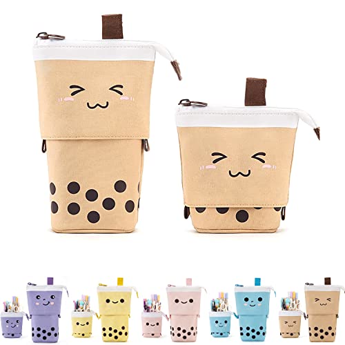 NEWUPZSI Federmäppchen Reißverschluss 2-in-1 Schlampermäppchen Weihnachten Geschenke für mädchen Kinder Stifteköcher Ständer Bleistifthalter Teleskopisch Mäppchen Einziehbares Federmäppchen von NEWUPZSI