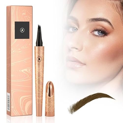 2024 Upgrade wasserfester Microblading-Augenbrauenstift-Konturstift, wasserfester, langlebiger Augenbrauenstift, 3D-Augenbrauenstift, mühelos natürlich aussehende Augenbrauen erzeugen von NEWWAN