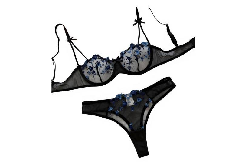 NEXORA Tanga String Tanga BH Set, Lingerie Set, Dessous Set (Komplett-Set) Komplettes Set, BH & Hose, Träger verstellbar von NEXORA