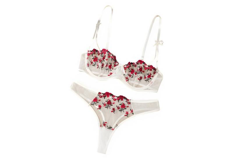 NEXORA Tanga String Tanga BH Set, Lingerie Set, Dessous Set (Komplett-Set) Komplettes Set, BH & Hose, Träger verstellbar von NEXORA