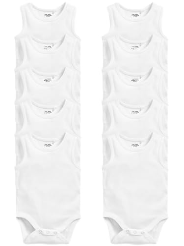 NEXT 10er-Pack Bodysuits im Trägertop-Stil Weiß 9 Monate von NEXT