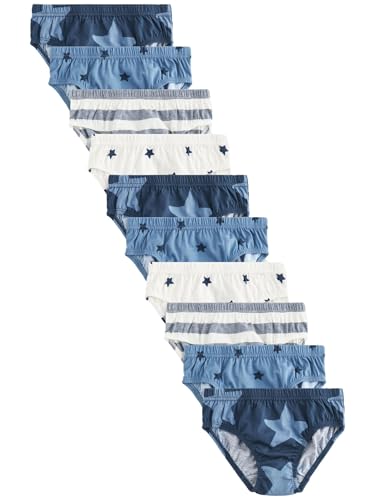 NEXT 10er-Pack Unterhosen Blaue Sterne und Streifen 3 Jahre von NEXT