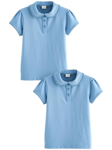 NEXT 2 Jersey-Oberteile Stretch-Baumwolle mit Kragen Blau 8 Jahre von NEXT