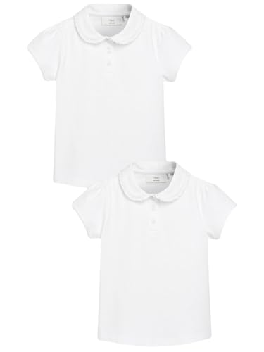 NEXT 2 Jersey-Oberteile Stretch-Baumwolle mit Kragen Weiß 6 Jahre von NEXT