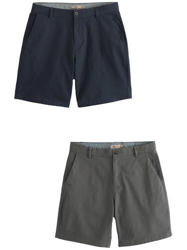 NEXT 2er-Pack Chino-Shorts mit Stretch Navy/Charcoal 40 NEXT 2er-Pack Chino-Shorts mit Stretch Navy/Charcoal 40 von NEXT