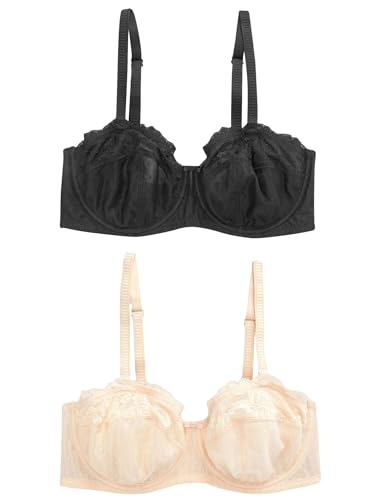 NEXT 2er-Pack Unwattierte, trägerlose BHS, DD Plus Schwarz/Praline Nude 80 von NEXT
