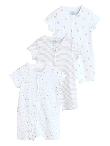 NEXT 3er-Pack Baby Strampler-Schlafanzüge, Zweiwege-RV Weiß 3 Monate von NEXT
