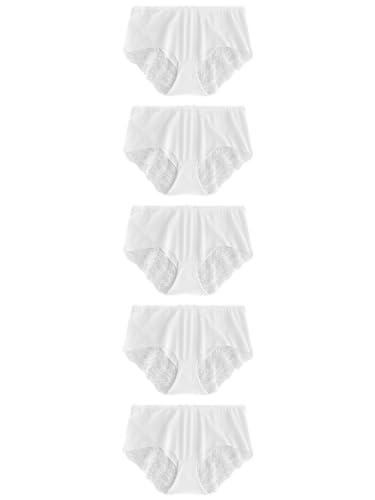 NEXT 3er-Pack Nahtlose Slips mit Spitze, Midi Weiß 38 von NEXT