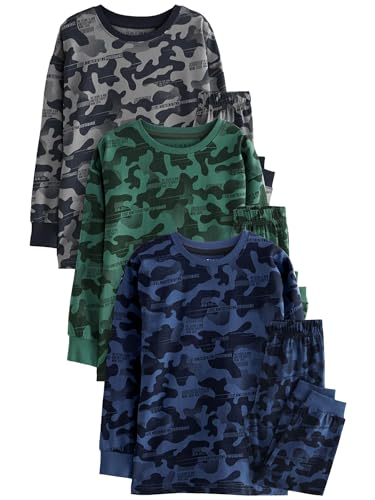 NEXT 3er-Pack Schlafanzüge mit Langen Ärmeln Grey/Blue/Green Camouflage 10 Jahre von NEXT
