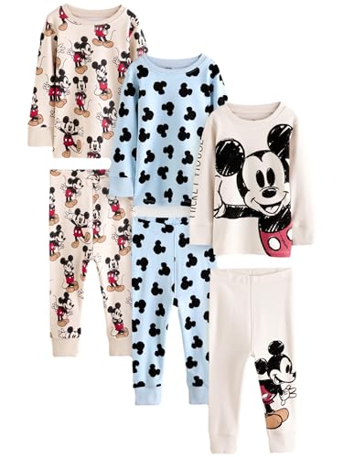 NEXT 3er-Pack Snuggle Schlafanzüge Blue/Ecru Mickey Mouse 12 Monate von NEXT