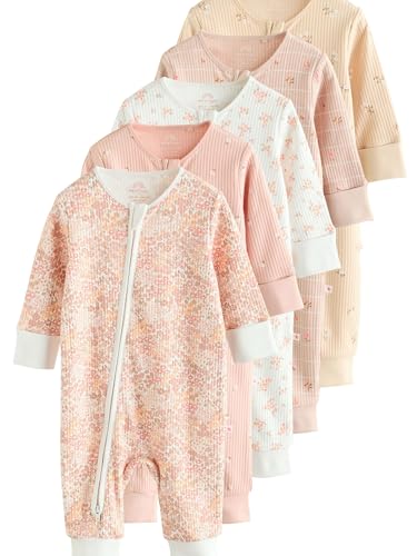 NEXT 5er-Pack Baby Schlafanzüge mit Zwei-Wege-RV Neutral 6 Monate von NEXT