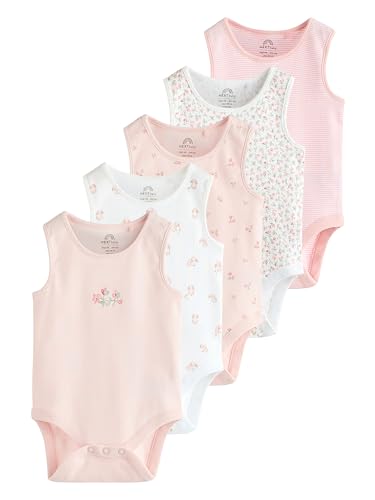NEXT 5er-Pack Baby Trägertops Pink Bunny 3 Monate von NEXT
