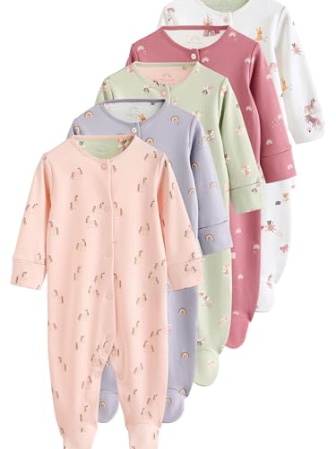 NEXT 5er-Pack Babyschlafanzüge aus Baumwolle Pastellfarbener Charakter 3 Monate von NEXT