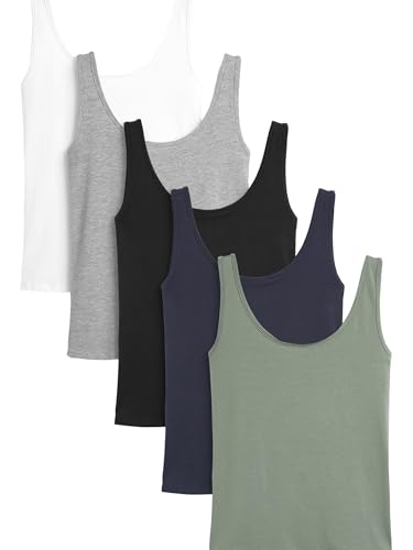 NEXT 5er-Pack Trägerhemden mit breiten Trägern Mehrfach 40 von NEXT