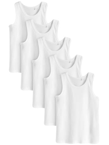 NEXT 5er-Pack Trägertops aus Biobaumwolle Weiß 7 Jahre von NEXT