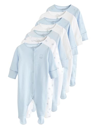 NEXT 7er-Pack Baby-Schlafanzüge, Bär Blau 6 Monate von NEXT