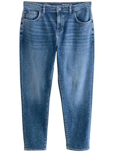 NEXT Authentic Stretchjeans im Vintage-Look Blau Mittel 38 von NEXT