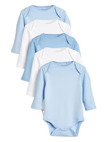 NEXT Baby - Jungen Strampler aus GOTS-Bio-Baumwolle 5er-Pack Blau 3-6 Monate von NEXT