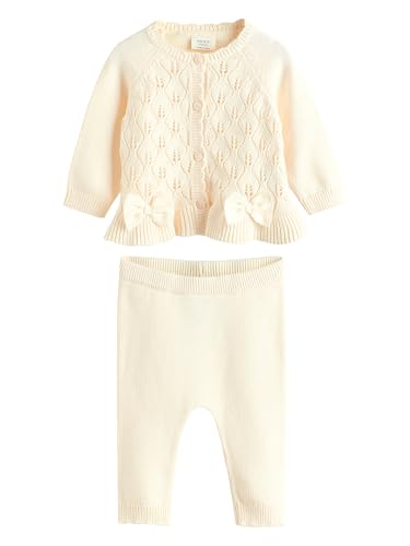 NEXT Baby Strickjacke mit Rüschen und Schleife Weiß 3 Monate von NEXT