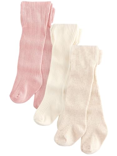 NEXT Baby-Strumpfhosen, 3er-Pack Pink Neutral Textured 3 Monate von NEXT