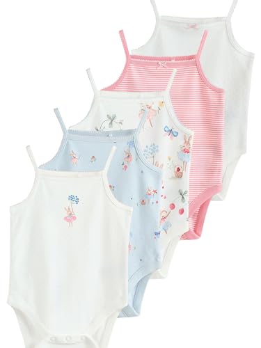 NEXT Baby-Trägerbodys im 5er-Pack Cream Strawberry Bunny 3 Monate von NEXT