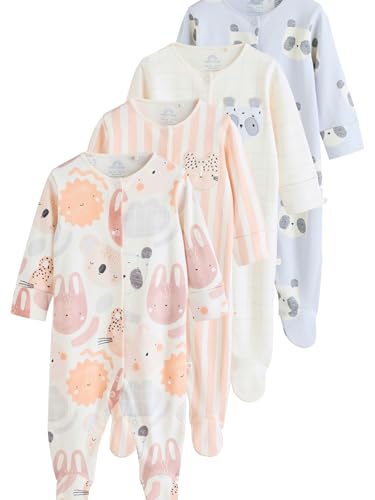 NEXT Babyschlafanzüge mit Animalprint, 4er-Pack Mehrfach 6 Monate von NEXT