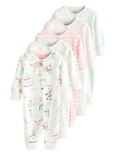 NEXT Babyschlafanzüge mit Zirkusmotiv, 5er-Pack Rosa 3 Monate von NEXT