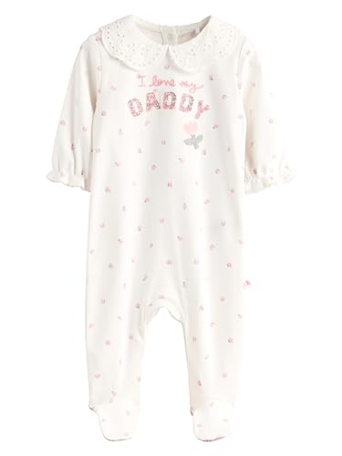 NEXT Babyschlafanzug aus 100% Baumwolle Ecru Daddy 3 Monate von NEXT