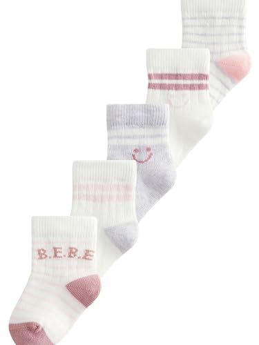 NEXT Babysocken im 5er-Pack Pink Stripe 3 Monate von NEXT